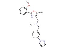 1-[2-(2-methoxyphenyl)-5-methyl-1,3-oxazol-4-yl]-N-methyl-N-[3-(1H-pyrazol-1-yl)benzyl]methanamine