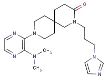 9-[3-(dimethylamino)pyrazin-2-yl]-2-[3-(1H-imidazol-1-yl)propyl]-2,9-diazaspiro[5.5]undecan-3-one