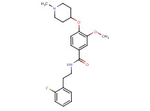N-[2-(2-fluorophenyl)ethyl]-3-methoxy-4-[(1-methyl-4-piperidinyl)oxy]benzamide