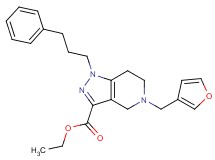 ethyl 5-(3-furylmethyl)-1-(3-phenylpropyl)-4,5,6,7-tetrahydro-1H-pyrazolo[4,3-c]pyridine-3-carboxylate