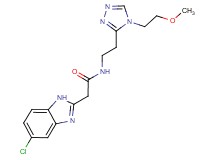 2-(5-chloro-1H-benzimidazol-2-yl)-N-{2-[4-(2-methoxyethyl)-4H-1,2,4-triazol-3-yl]ethyl}acetamide