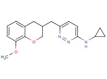 N-cyclopropyl-6-[(8-methoxy-3,4-dihydro-2H-chromen-3-yl)methyl]pyridazin-3-amine