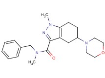 N-benzyl-N,1-dimethyl-5-(4-morpholinyl)-4,5,6,7-tetrahydro-1H-indazole-3-carboxamide