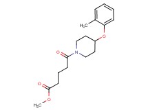 methyl 5-[4-(2-methylphenoxy)-1-piperidinyl]-5-oxopentanoate
