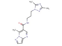 N-[3-(3,5-dimethyl-1H-1,2,4-triazol-1-yl)propyl]-7-methylpyrazolo[1,5-a]pyrimidine-6-carboxamide
