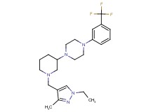 1-{1-[(1-ethyl-3-methyl-1H-pyrazol-4-yl)methyl]-3-piperidinyl}-4-[3-(trifluoromethyl)phenyl]piperazine