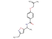 N-[1-(3-ethylisoxazol-5-yl)ethyl]-4-[(2-methylprop-2-en-1-yl)oxy]benzamide