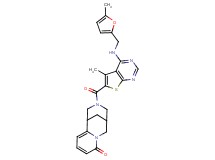11-[(5-methyl-4-{[(5-methyl-2-furyl)methyl]amino}thieno[2,3-d]pyrimidin-6-yl)carbonyl]-7,11-diazatricyclo[7.3.1.0~2,7~]trideca-2,4-dien-6-one