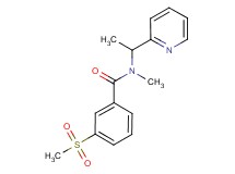 N-methyl-3-(methylsulfonyl)-N-(1-pyridin-2-ylethyl)benzamide