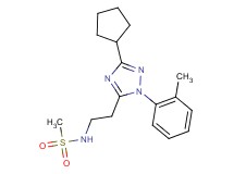 N-{2-[3-cyclopentyl-1-(2-methylphenyl)-1H-1,2,4-triazol-5-yl]ethyl}methanesulfonamide