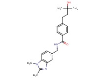 N-[(1,2-dimethyl-1H-benzimidazol-5-yl)methyl]-4-(3-hydroxy-3-methylbutyl)benzamide