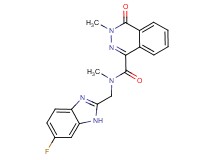 N-[(6-fluoro-1H-benzimidazol-2-yl)methyl]-N,3-dimethyl-4-oxo-3,4-dihydro-1-phthalazinecarboxamide trifluoroacetate
