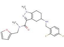 5-[(2,4-difluorobenzyl)amino]-N-(2-furylmethyl)-N,1-dimethyl-4,5,6,7-tetrahydro-1H-indazole-3-carboxamide