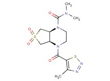 (4aR*,7aS*)-N,N-dimethyl-4-[(4-methyl-1,2,3-thiadiazol-5-yl)carbonyl]hexahydrothieno[3,4-b]pyrazine-1(2H)-carboxamide 6,6-dioxide
