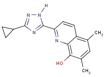 2-(3-cyclopropyl-1H-1,2,4-triazol-5-yl)-5,7-dimethylquinolin-8-ol
