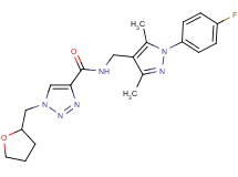 N-{[1-(4-fluorophenyl)-3,5-dimethyl-1H-pyrazol-4-yl]methyl}-1-(tetrahydro-2-furanylmethyl)-1H-1,2,3-triazole-4-carboxamide
