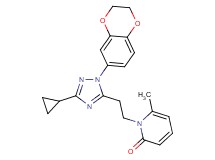 1-{2-[3-cyclopropyl-1-(2,3-dihydro-1,4-benzodioxin-6-yl)-1H-1,2,4-triazol-5-yl]ethyl}-6-methylpyridin-2(1H)-one