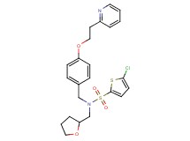 5-chloro-N-{4-[2-(2-pyridinyl)ethoxy]benzyl}-N-(tetrahydro-2-furanylmethyl)-2-thiophenesulfonamide