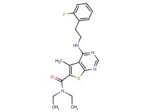 N,N-diethyl-4-{[2-(2-fluorophenyl)ethyl]amino}-5-methylthieno[2,3-d]pyrimidine-6-carboxamide