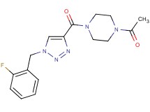1-acetyl-4-{[1-(2-fluorobenzyl)-1H-1,2,3-triazol-4-yl]carbonyl}piperazine