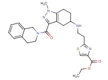 ethyl 2-(2-{[3-(3,4-dihydro-2(1H)-isoquinolinylcarbonyl)-1-methyl-4,5,6,7-tetrahydro-1H-indazol-5-yl]amino}ethyl)-1,3-thiazole-4-carboxylate