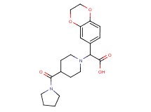 2,3-dihydro-1,4-benzodioxin-6-yl[4-(pyrrolidin-1-ylcarbonyl)piperidin-1-yl]acetic acid