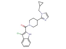 3-chloro-2-({4-[1-(cyclopropylmethyl)-1H-imidazol-2-yl]piperidin-1-yl}carbonyl)-1H-indole