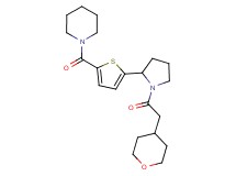 1-({5-[1-(tetrahydro-2H-pyran-4-ylacetyl)-2-pyrrolidinyl]-2-thienyl}carbonyl)piperidine