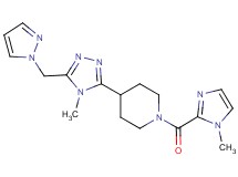 1-[(1-methyl-1H-imidazol-2-yl)carbonyl]-4-[4-methyl-5-(1H-pyrazol-1-ylmethyl)-4H-1,2,4-triazol-3-yl]piperidine