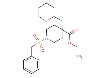 ethyl 1-(benzylsulfonyl)-4-(tetrahydro-2H-pyran-2-ylmethyl)-4-piperidinecarboxylate