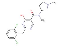 2-(2,6-dichlorobenzyl)-4-hydroxy-N-methyl-N-(1-methylpyrrolidin-3-yl)pyrimidine-5-carboxamide