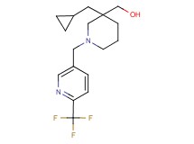 (3-(cyclopropylmethyl)-1-{[6-(trifluoromethyl)pyridin-3-yl]methyl}piperidin-3-yl)methanol