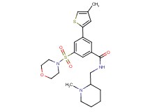 N-[(1-methyl-2-piperidinyl)methyl]-3-(4-methyl-2-thienyl)-5-(4-morpholinylsulfonyl)benzamide