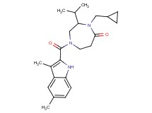 4-(cyclopropylmethyl)-1-[(3,5-dimethyl-1H-indol-2-yl)carbonyl]-3-isopropyl-1,4-diazepan-5-one