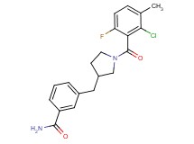 3-{[1-(2-chloro-6-fluoro-3-methylbenzoyl)pyrrolidin-3-yl]methyl}benzamide