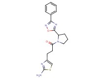 4-{3-oxo-3-[2-(3-phenyl-1,2,4-oxadiazol-5-yl)-1-pyrrolidinyl]propyl}-1,3-thiazol-2-amine