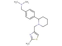N,N-dimethyl-1-(4-{1-[(2-methyl-1,3-thiazol-4-yl)methyl]-2-piperidinyl}phenyl)methanamine