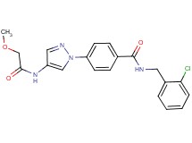 N-(2-chlorobenzyl)-4-{4-[(methoxyacetyl)amino]-1H-pyrazol-1-yl}benzamide