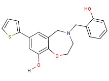 4-(2-hydroxybenzyl)-7-(2-thienyl)-2,3,4,5-tetrahydro-1,4-benzoxazepin-9-ol