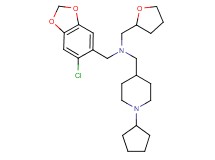 1-(6-chloro-1,3-benzodioxol-5-yl)-N-[(1-cyclopentyl-4-piperidinyl)methyl]-N-(tetrahydro-2-furanylmethyl)methanamine
