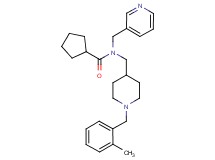 N-{[1-(2-methylbenzyl)-4-piperidinyl]methyl}-N-(3-pyridinylmethyl)cyclopentanecarboxamide