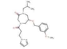 1-isobutyl-6-[(3-methoxybenzyl)oxy]-4-[3-(1H-pyrazol-1-yl)propanoyl]-1,4-diazepan-2-one