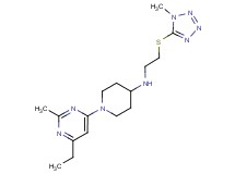 1-(6-ethyl-2-methylpyrimidin-4-yl)-N-{2-[(1-methyl-1H-tetrazol-5-yl)thio]ethyl}piperidin-4-amine