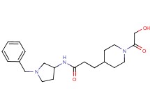 N-(1-benzylpyrrolidin-3-yl)-3-(1-glycoloylpiperidin-4-yl)propanamide