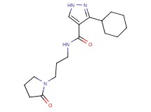 3-cyclohexyl-N-[3-(2-oxopyrrolidin-1-yl)propyl]-1H-pyrazole-4-carboxamide