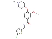 N-[(5-chloro-2-thienyl)methyl]-3-methoxy-4-[(1-methyl-4-piperidinyl)oxy]benzamide