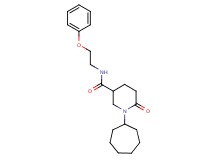 1-cycloheptyl-6-oxo-N-(2-phenoxyethyl)-3-piperidinecarboxamide
