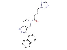 3-(1-naphthyl)-5-[4-(1H-1,2,4-triazol-1-yl)butanoyl]-4,5,6,7-tetrahydro-1H-pyrazolo[4,3-c]pyridine