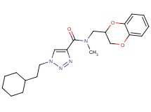 1-(2-cyclohexylethyl)-N-(2,3-dihydro-1,4-benzodioxin-2-ylmethyl)-N-methyl-1H-1,2,3-triazole-4-carboxamide