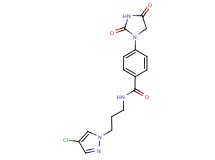 N-[3-(4-chloro-1H-pyrazol-1-yl)propyl]-4-(2,4-dioxo-1-imidazolidinyl)benzamide
